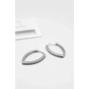 Oval Halka Küpe - Gümüş