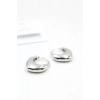 Oval Halka Küpe - Gümüş