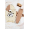 Panda Desenli Kapişonlu Erkek Bebek Takımı