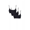 Pedli İp Askılı Siyah Büstiyer 3 adet