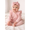Pembe Fırfırlı 3’lü Kız Bebek Takımı