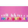 Rengarenk Happy Birthday Yazılabilen Doğum Günü Mumu