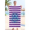 SeaDream Tropikal Desenli Plaj Havlusu 70X140 Cm Çapa