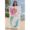 SeaDream Tropikal Desenli Plaj Havlusu 70X140 Cm Denizkızı