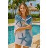 SeaDream Tropikal Desenli Plaj Havlusu 70X140 Cm Starfish