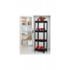 Shelf Unit Raf Ünitesi Siyah Renk 4 Katlı Biçomi-81414
