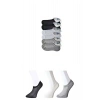 Siyah Gri ve Beyaz Erkek Görünmez Çorap 6 çift
