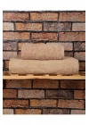 2 Parça %100 Pamuklu Soft Lüx Banyo Havlu Seti Kahve