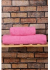 2 Parça %100 Pamuklu Soft Lüx Banyo Havlu Seti Pembe