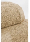 2 Parça Battal Lüks Premium Banyo Spa Havlu Takımı 90x170 Cm Bej