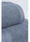 2 Parça Battal Lüks Premium Banyo Spa Havlu Takımı 90x170 Cm İndigo
