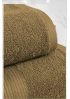 2 Parça Battal Lüks Premium Banyo Spa Havlu Takımı 90x170 Cm Kahve