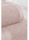 2 Parça Battal Lüks Premium Banyo Spa Havlu Takımı 90x170 Cm Pudra