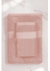 2 Parça Battal Lüks Premium Banyo Spa Havlu Takımı 90x170 Cm Somon