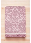 2 Parça Jakarlı Banyo Havlu Takımı %100 Pamuklu 90x150 Cm Arden Pembe