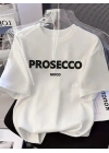 20/1 Penye Compack Baskılı Oversize Kısa Kol Bisiklet Yaka T-shirt - Beyaz -