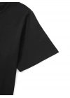 20/1 Penye Compack Palmiye Baskılı Oversize Bisiklet Yaka Kısa Kol T-shirt - Siyah -