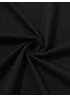 20/1 Penye Compack Palmiye Baskılı Oversize Bisiklet Yaka Kısa Kol T-shirt - Siyah -