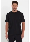 24/1 Düz A Kalite Oversize T-shirt - Siyah