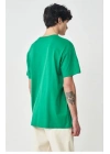 24/1 Düz A Kalite Oversize T-shirt - Yeşil -