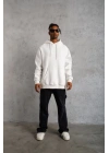 3 İplik Kapşonlu Sweatshirt hoodie - Beyaz