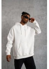 3 İplik Kapşonlu Sweatshirt hoodie - Beyaz