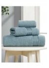 3 lü Banyo Havlusu Seti Pamuklu Ritim Mint