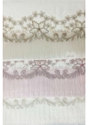 3 Lü Tül Dantel İşlemeli Boncuklu Havlu Seti 50X90 Cm