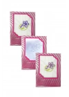 3’lü Özel Paket Premium Kadın İşlemeli Mendil Seti  %100 Pamuk 28x28 Cm