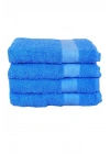 4 lü El Yüz %100 Pamuklu Havlu Seti Dry Mavi