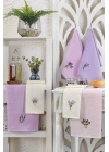6 Parça Mutfak Kurulama Bezi 30 X 50 Cm Lavender Flower
