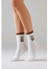 Ayıcıklı Bayan Patik Çorap