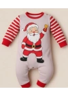 Noel Baba Detaylı Bebek Tulum % 100 Pamuk