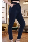Gün Boyu Rahatlık: Esnek Yapılı Lacivert Basic Eşofman Pantolon