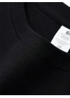 AICG Ön Arka Baskılı Bisiklet Yaka   Oversize Bisiklet Yaka T-shirt - Siyah -