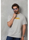 Basic Bisiklet Yaka Oversize T-Shirt - Gri -