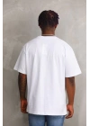 Baskılı Oversize T-Shirt - Beyaz -