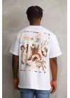 Baskılı Oversize T-Shirt - Beyaz -