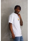 Baskılı Oversize T-Shirt - Beyaz -