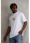 Baskılı Oversize T-Shirt - Beyaz -