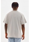 Baskılı Oversize T-Shirt - Gri -