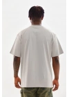 Baskılı Oversize T-Shirt - Gri -