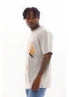 Baskılı Oversize T-Shirt - Gri -