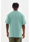 Baskılı Oversize T-Shirt - Mint Yeşili