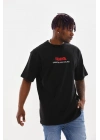 Baskılı Oversize T-Shirt - Siyah -