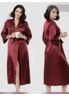 Bicomi Bordo Uzun Saten Sabahlık