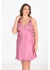 Bicomi Büyük Beden 2li Gülkurusu Sabahlık Takımı Bigsize 6204