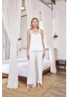 Bicomi Dantelli ve Dekolteli Saten Pijama Takımı