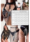 Bicomi Deri Fantezi Zincirli Tek Bacak Jartiyer SEXİ H0015