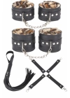 Bicomi Deri Leoparlı 4lü Harness Set